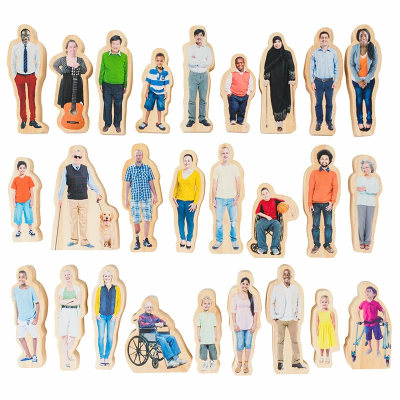 Brand new ???? The Freckled Frog Everyone's Family Wooden People Set ???? 3 Brand new ???? The Freckled Frog Everyone's Family Wooden People Set ????